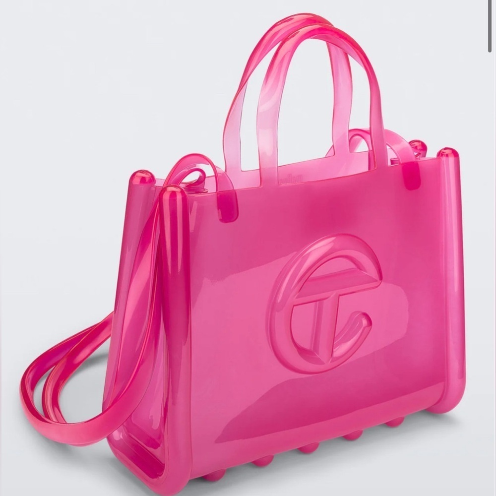 Melissa x Telfar Medium Jelly Shopper - Clear Pink